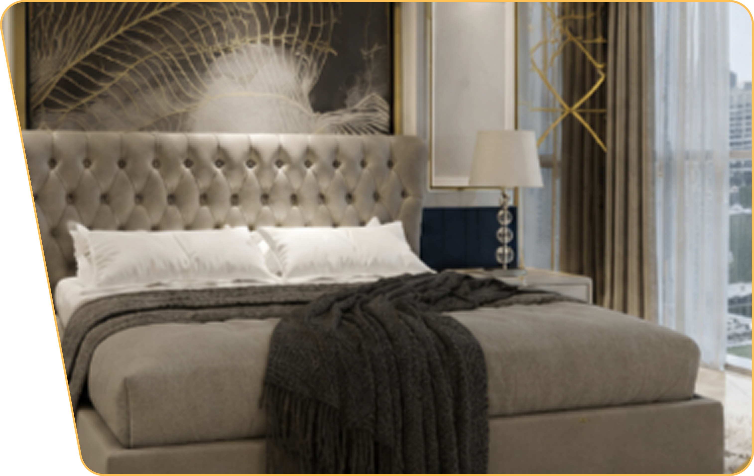 Elegant bedroom interior