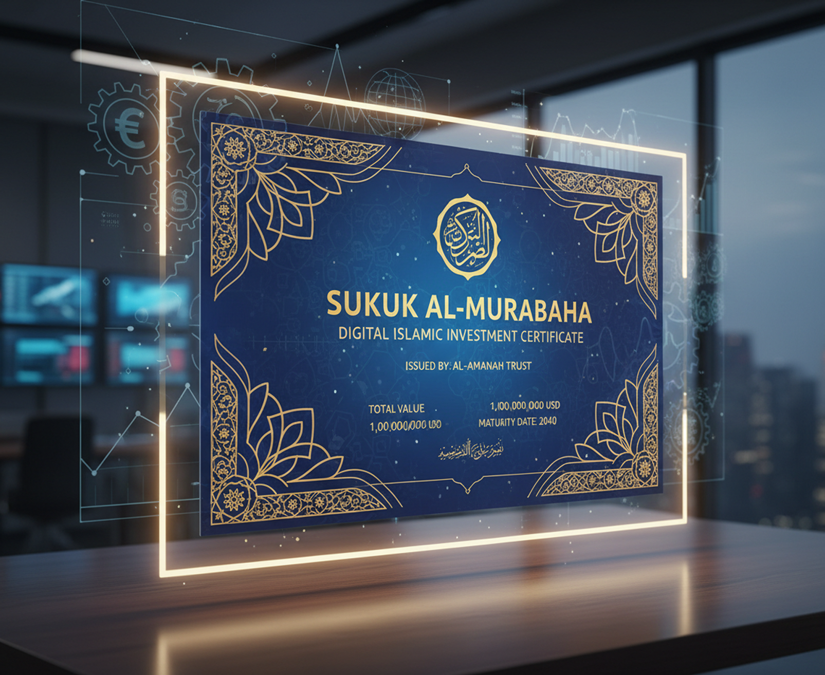 Retail sukuk certificate plaque
